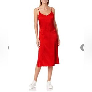 Elegant Red Midi Dress